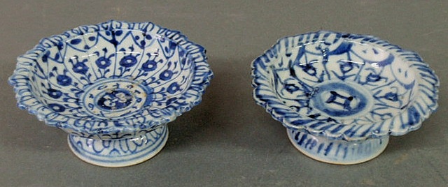 Appraisal: Two similar Chinese porcelain blue and white master salts th