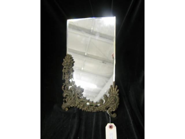 Appraisal: Bronzed Dressing Mirror x rococo style