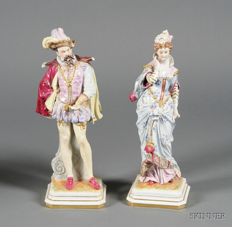 Appraisal: Pair of German Porcelain Figures of a Lady and Gentleman