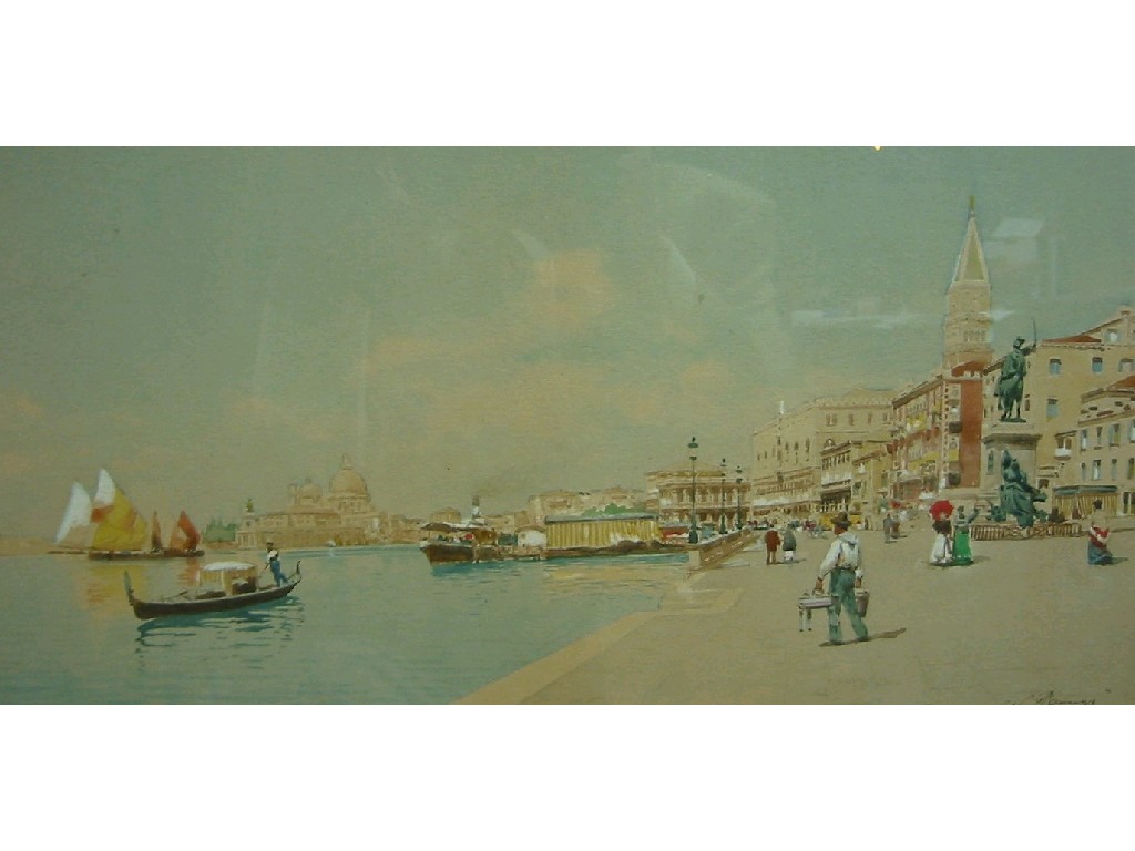 Appraisal: W P Venice indistinctly signed watercolour x in