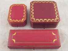 Appraisal: A mixed lot of three vintage Cartier jewellery boxes including