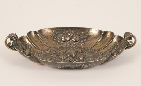 Appraisal: German silver repousse bowl Hanau hallmarks possibly B Neresheimer Sohne