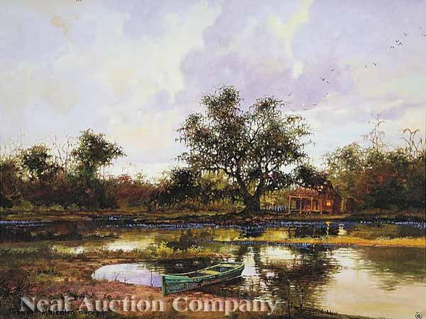 Appraisal: Robert M Rucker American Louisiana - The Bayou at Twilight