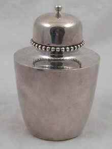 Appraisal: An American silver tea caddy by Kirk Son approx cm