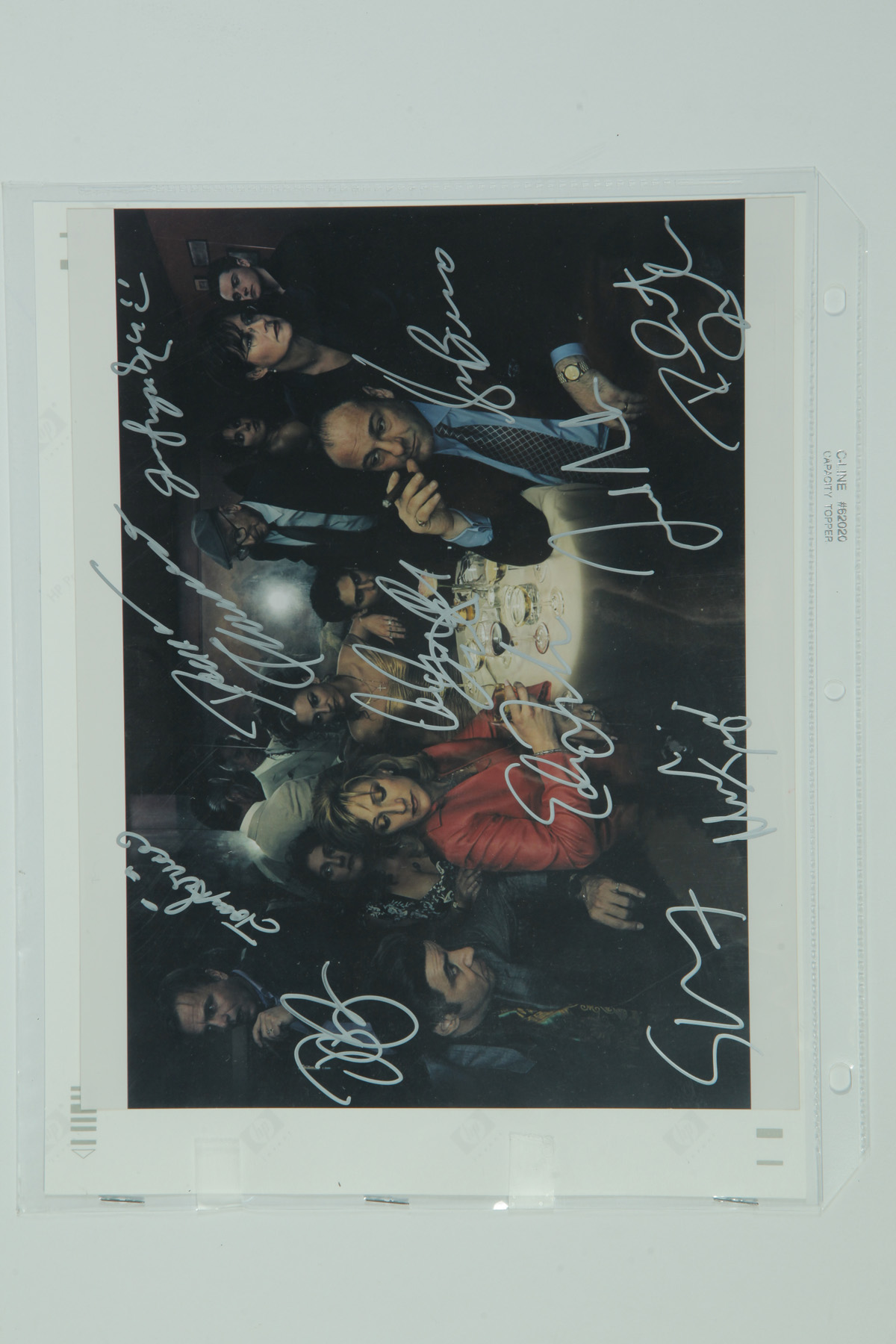 Appraisal: AUTOGRAPHED SOPRANOS CAST PHOTOGRAPH Twentieth century Two photographs including the