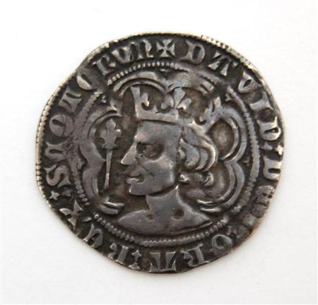 Appraisal: David II - groat S third coinage with star on