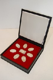 Appraisal: BOXED SET OF THE GUARDS REGIMENTS STERLING SILVER SNUFF BOXES