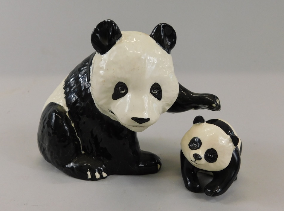 Appraisal: Two Beswick panda ornaments to include Panda model number cm