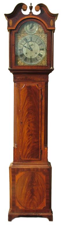 Appraisal: Good mahogany month duration longcase clock with six pillar movement