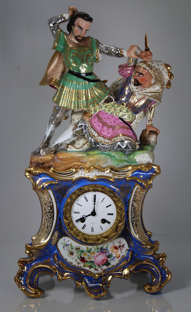 Appraisal: Valery Paris Antique Porcelain Clock Valery Paris Antique Porcelain Clock