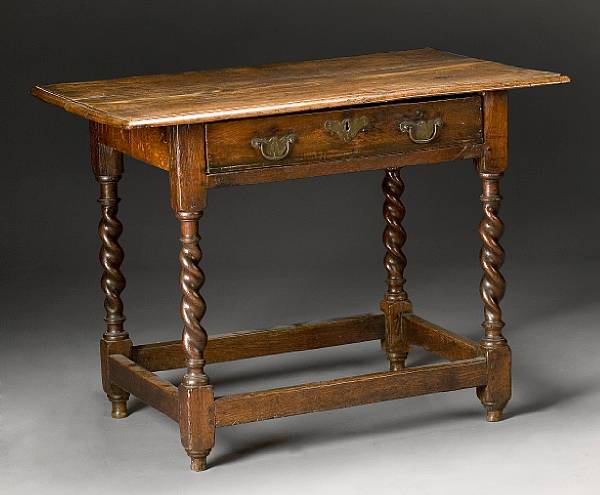 Appraisal: A Charles II oak table third quarter th century The