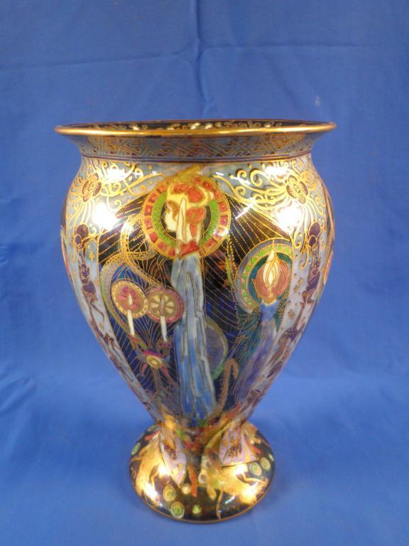 Appraisal: A Wedgwood Fairyland lustre Candlemas pattern baluster vase decorated with