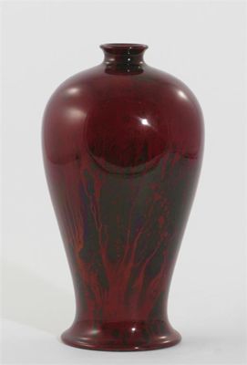 Appraisal: A Howson's Pottery baluster vase covered in a splashed flambe