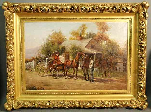 Appraisal: Brick Harry B American Philadelphia b oil on canvas painting