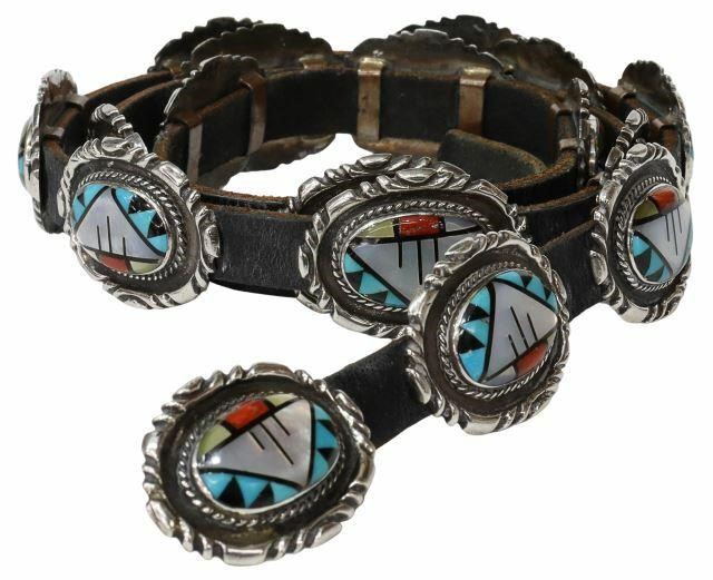 Appraisal: Native American concho belt Ray Jack Zuni th c silver