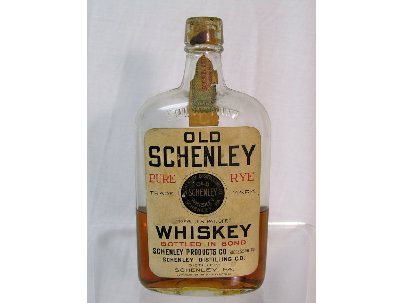 Appraisal: Old Schenley Pure Rye - pint bottle Partial Bottle Schenley