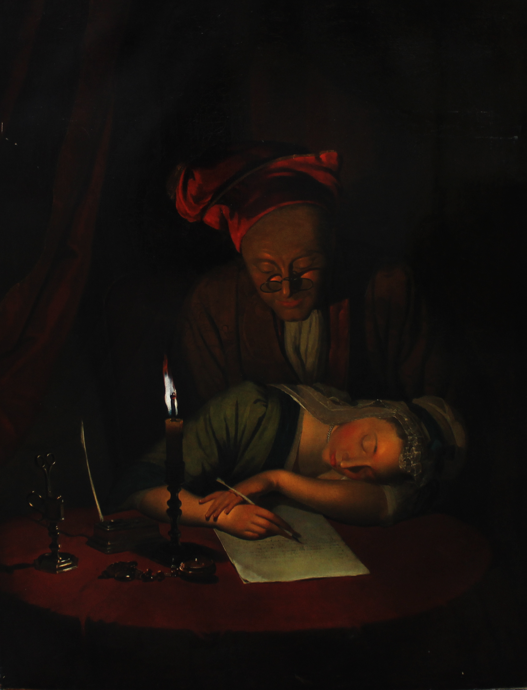 Appraisal: Attributed to Henry Robert Morland - Candlelight oil on canvas