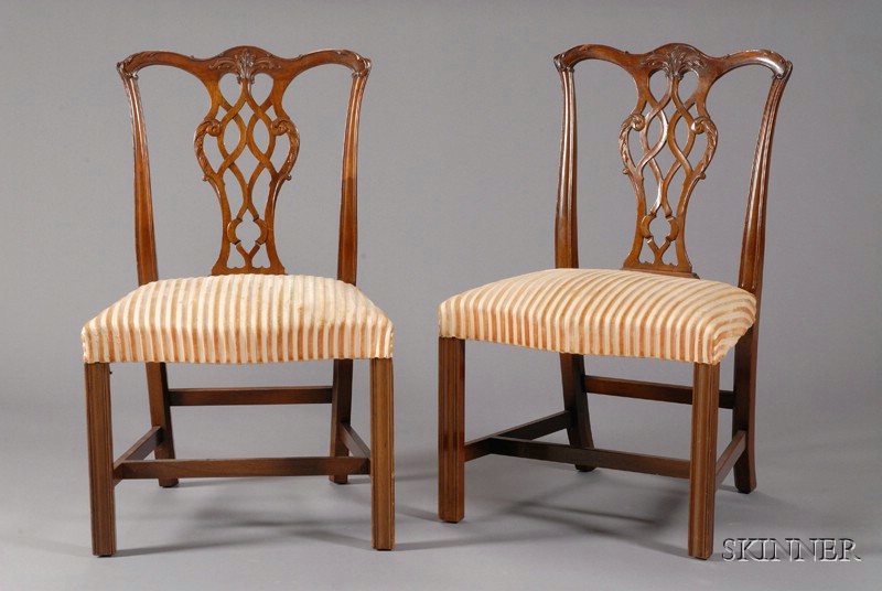 Appraisal: Set of Six George III Style Mahogany Dining Chairs comprising