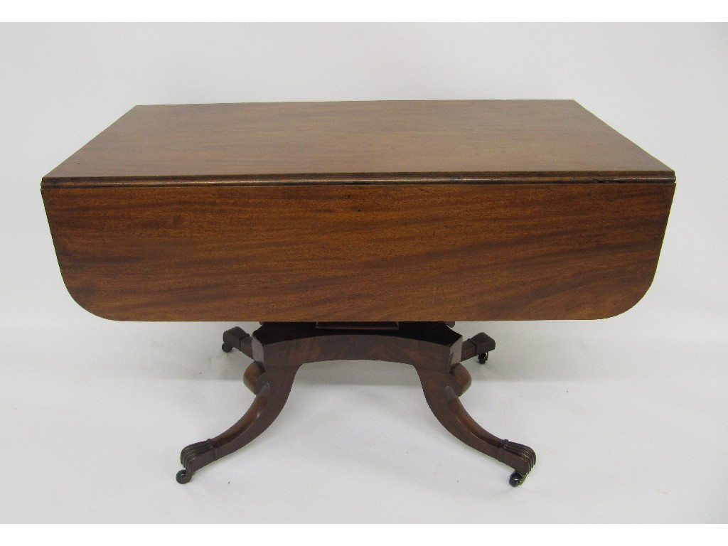 Appraisal: A Regency mahogany pembroke table with a pull out drawer