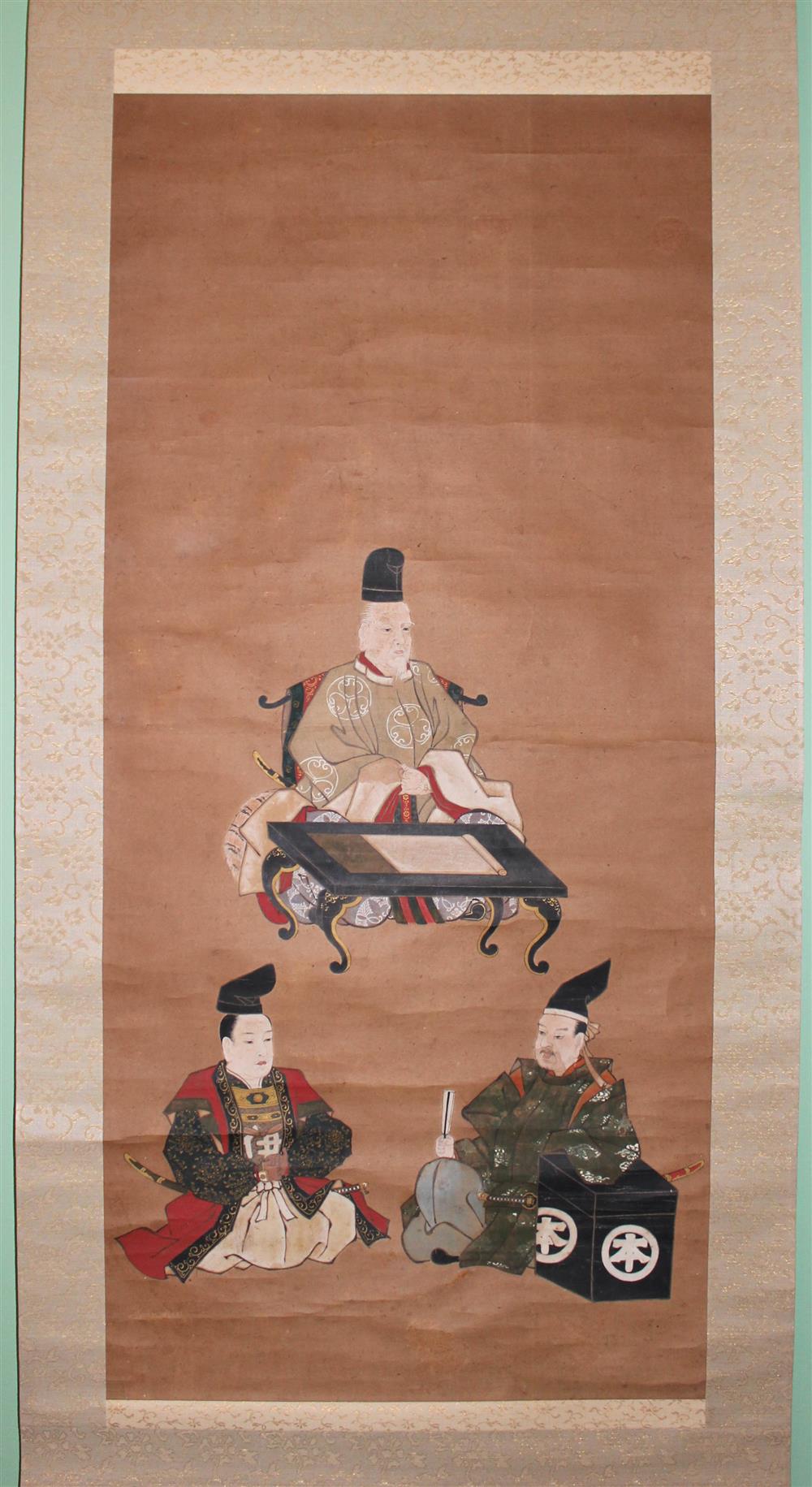 Appraisal: ANONYMOUS JAPANESE TH CENTURY TOKUGAWA IEYASU WITH HONDA TADAKATSU AND