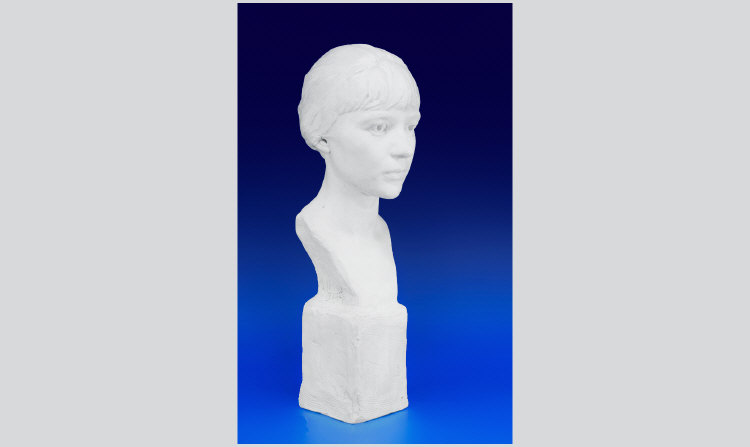 Appraisal: Original Plaster Bust ' Woman with a Bun' depicting a