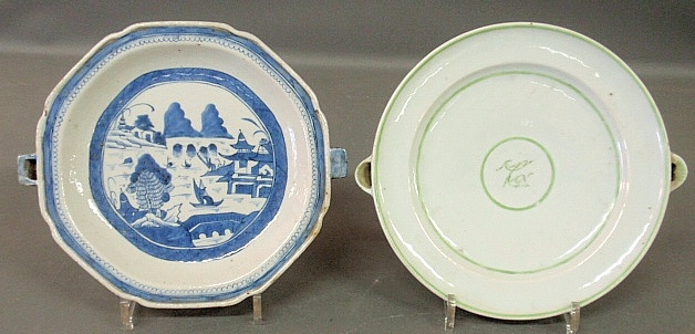 Appraisal: - Chinese Canton porcelain hot water plate h x dia