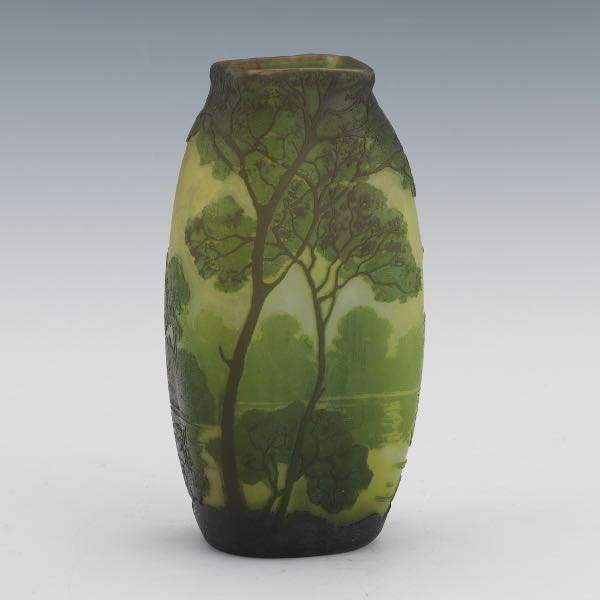 Appraisal: LEGRAS CAMEO LANDSCAPE VASE x x Cameo cut glass vase