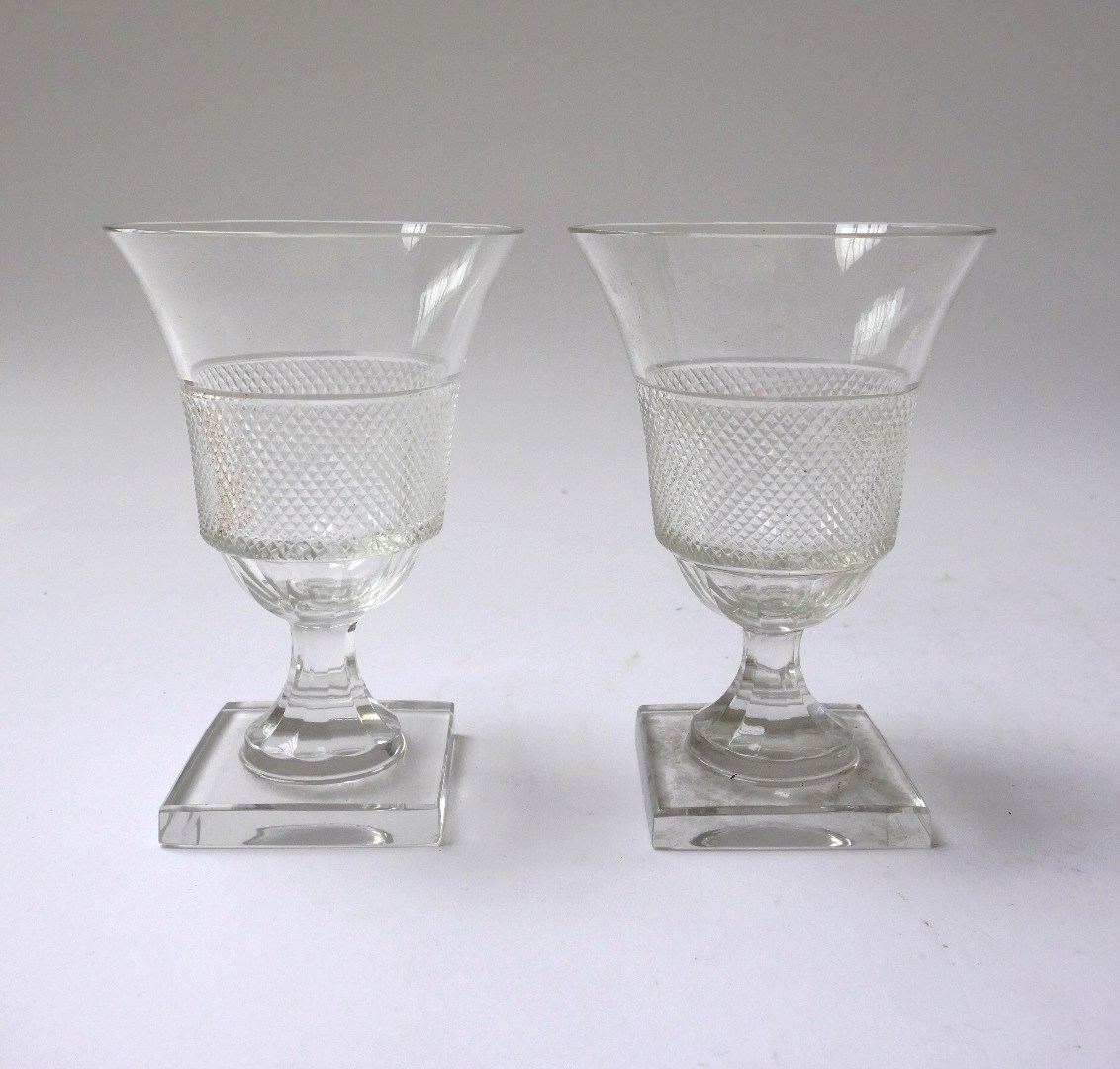 Appraisal: A part suite of glassware th century with hobnail cut