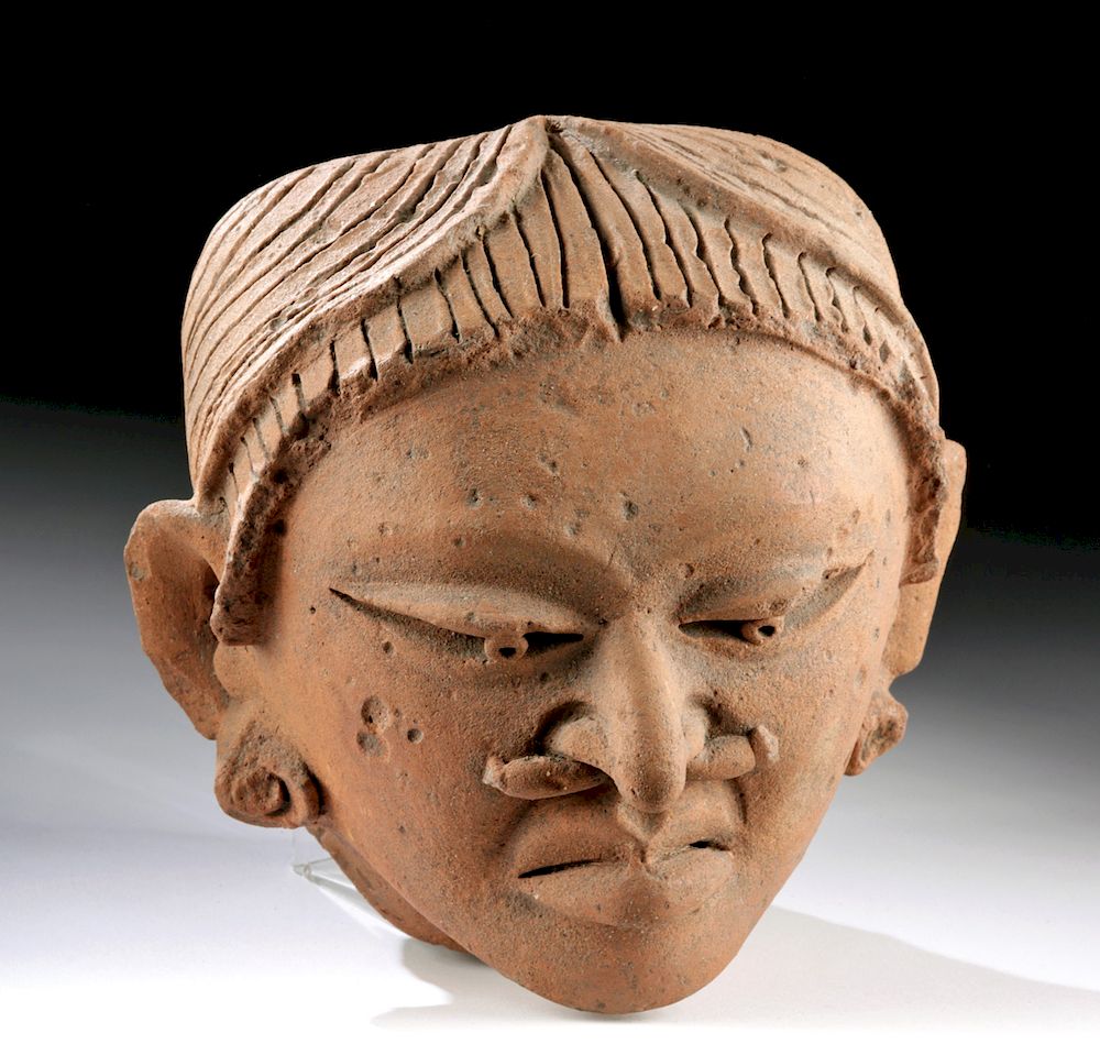 Appraisal: Rare Javanese Majapahit Pottery Head of a Prince Southeast Asia