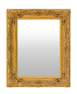 Appraisal: A CONTINENTAL GILTWOOD MIRROR th century The rectangular mirror plate