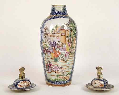 Appraisal: A Chinese famille rose vase and cover Qianlong circa the