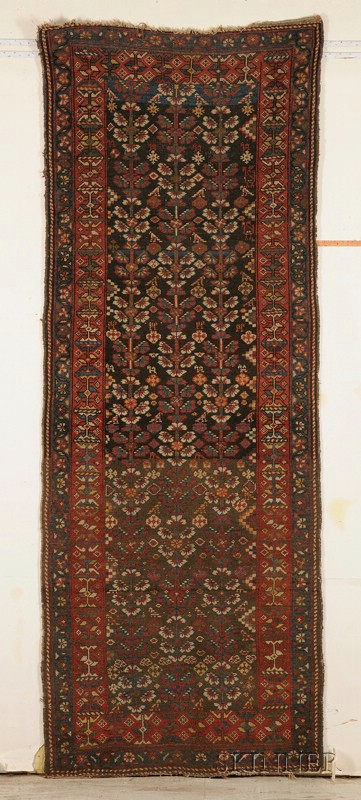 Appraisal: Kurd Long Rug Northwest Persia last quarter th century black-brown