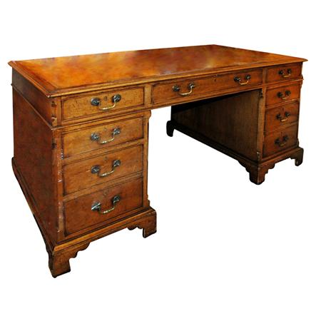 Appraisal: Victorian Mahogany Pedestal Desk Estimate nbsp nbsp nbsp - nbsp