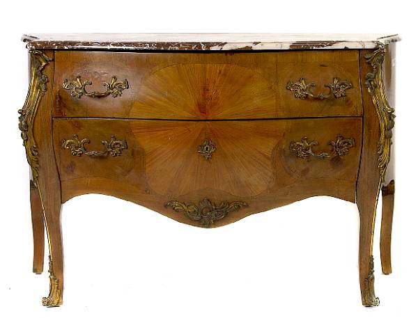 Appraisal: A Louis XV style gilt bronze mounted commode th century