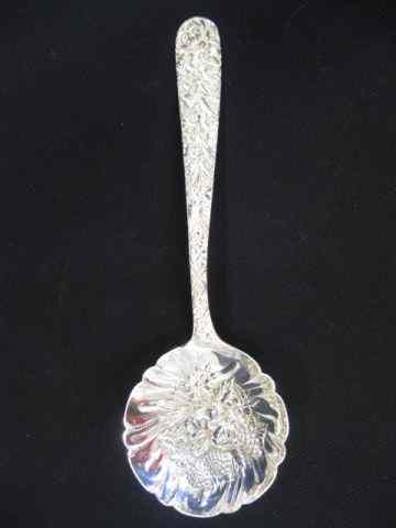 Appraisal: S Kirk Son Repousse Sterling Berry Spoon large model with