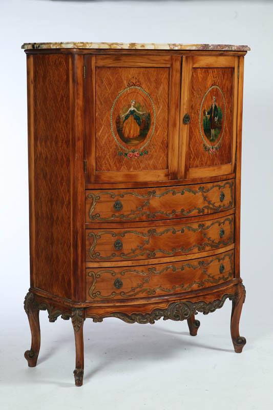 Appraisal: FRENCH-STYLE LINEN CABINET Probably France st quarter- th century mixed