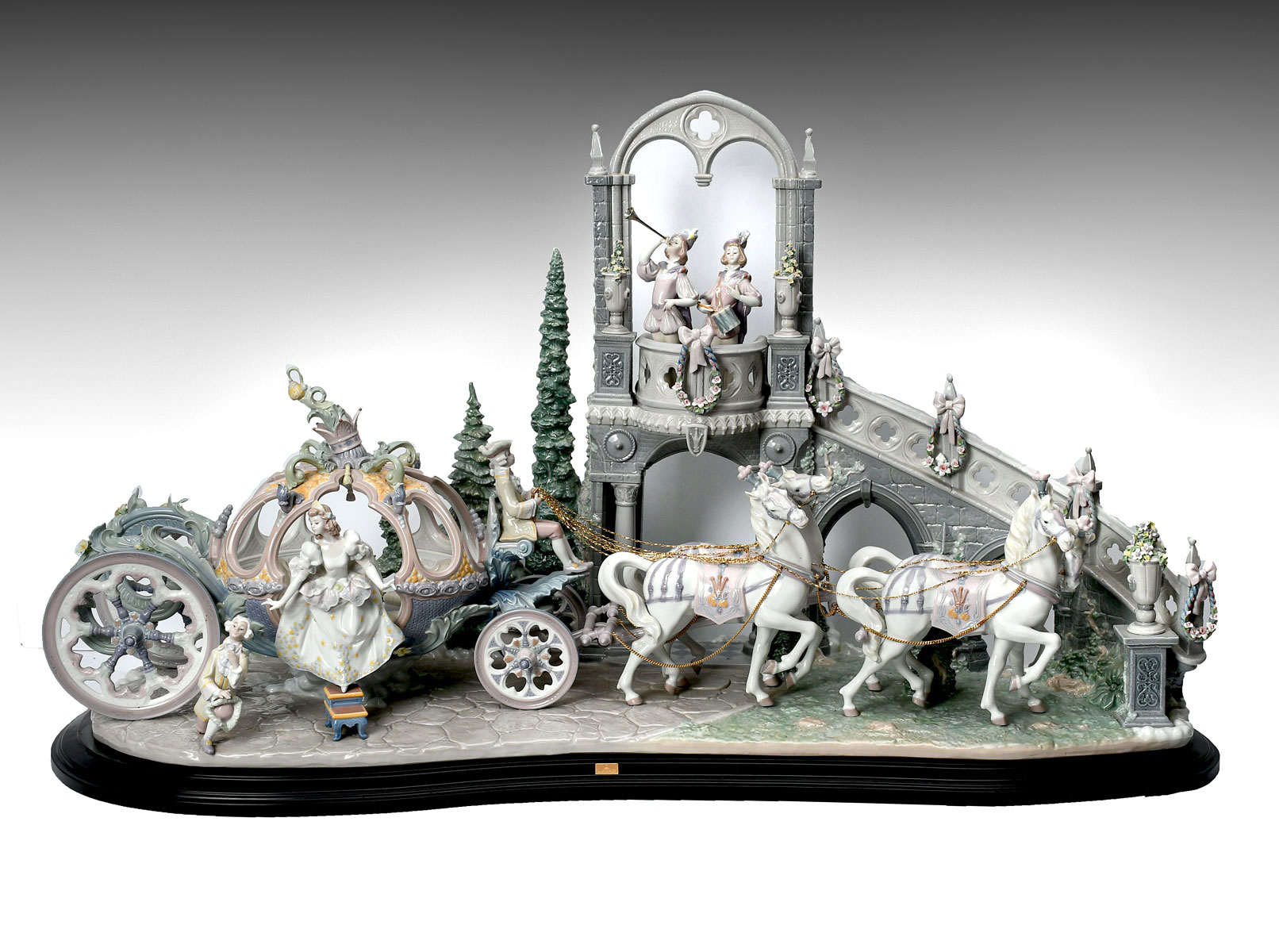 Appraisal: MASSIVE LLADRO PORCELAIN ''CINDERELLAS ARRIVAL'' Sculpted by Francisco Polope and