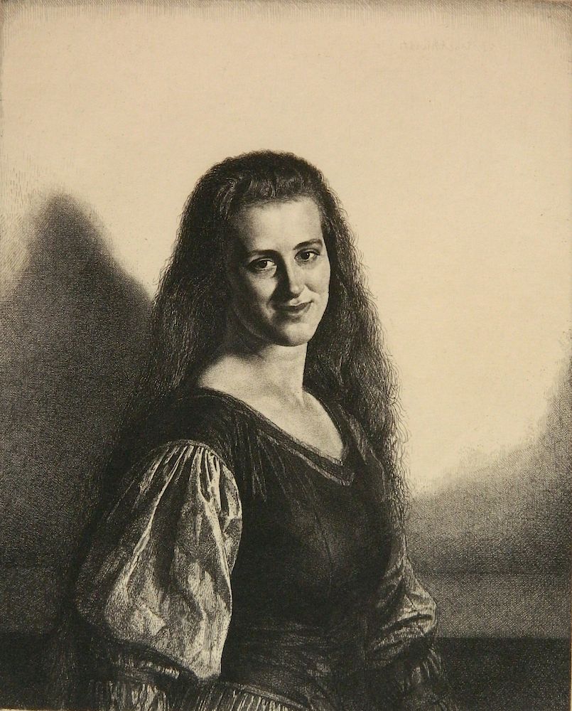 Appraisal: Gerald Brockhurst drypoint Gerald Brockhurst British - - ''Anais II''