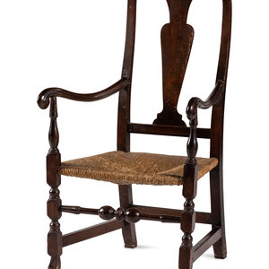 Appraisal: A Queen Anne Armchair Late th Century Height inches