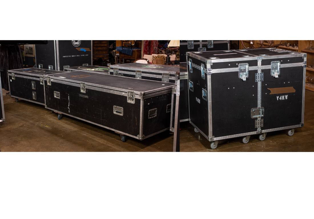 Appraisal: LOT OF ROAD CASES LARGEST H X W X lot