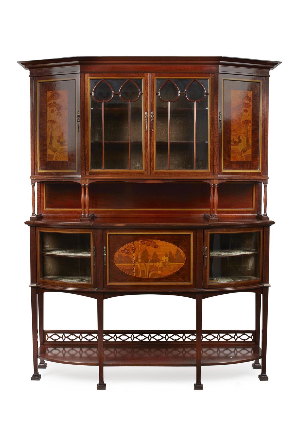 Appraisal: A GARDNER AND SON GLASGOW ART NOUVEAU MAHOGANY AND MARQUETRY