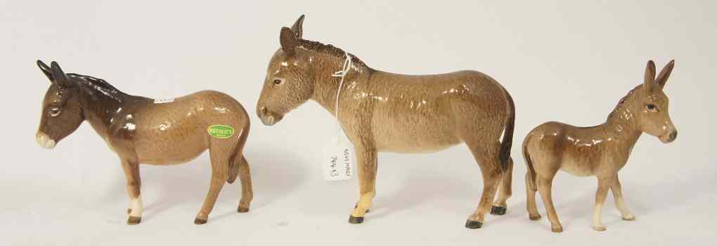 Appraisal: Beswick Donkey Donkey and Donkey Foal