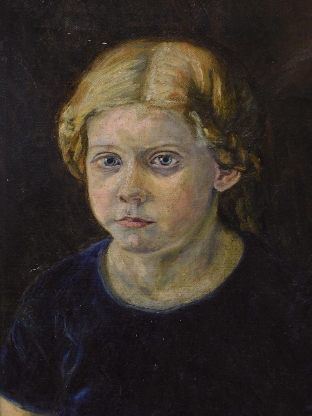 Appraisal: Late th early th C portrait of a young girl