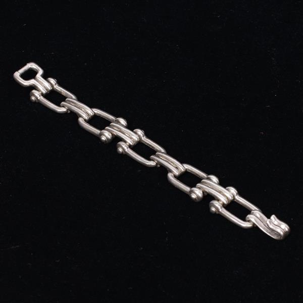 Appraisal: Ralph Lauren Vintage Sterling Silver Chunky Horse Bit Link Bracelet