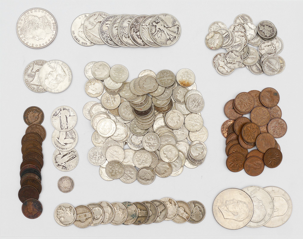 Appraisal: ASSEMBLED COLLECTION OF US SILVER COINS MORE Silver coins to