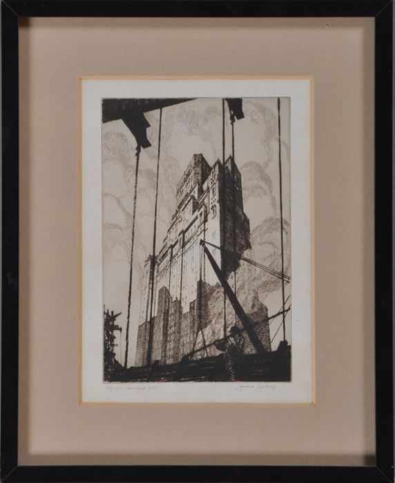 Appraisal: GERALD KENNETH GEERLINGS - OLYMPUS NEW YORK Etching and drypoint