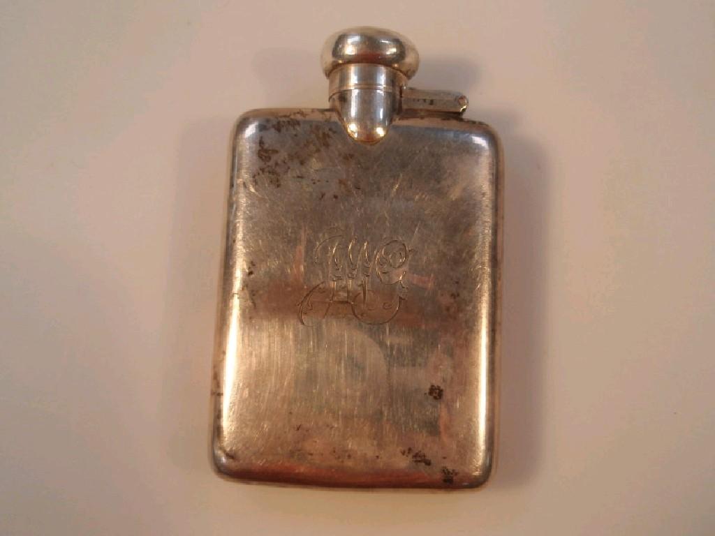 Appraisal: A small silver hip flask Birmingham assay cm high cm