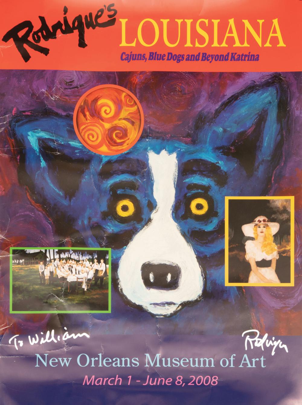 Appraisal: George Rodrigue American Louisiana - Rodrigue's Louisiana Cajuns Blue Dogs