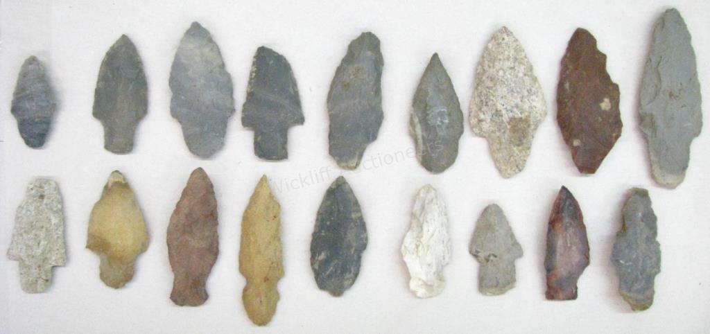 Appraisal: Collection of Indiana Arrowheads total in various forms found in