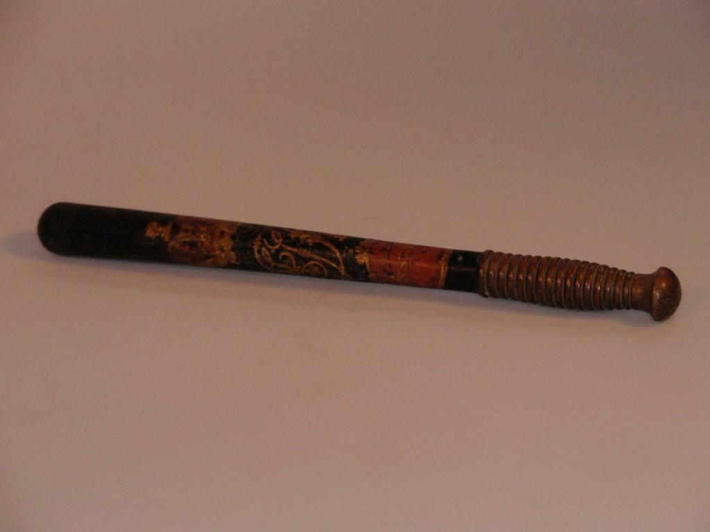 Appraisal: A Victorian painted Special Constable's truncheon cm long